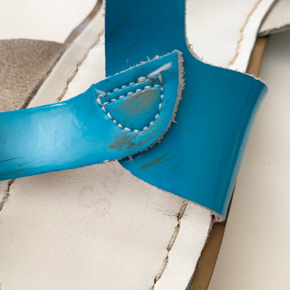 Salt Water Sandals • Turquoise Patent Leather • Women’s 8 - Picture 6 of 9
